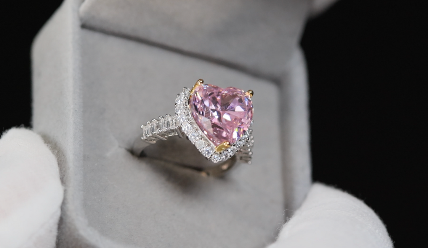 Pink Diamond Ring | Pink Diamond Heart Ring