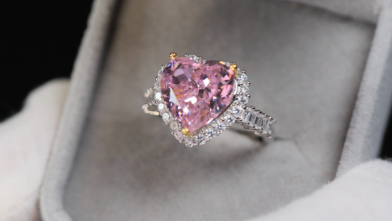 Pink Diamond Ring | Pink Diamond Heart Ring