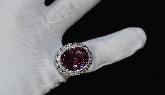 Purple Diamond Ring | Big Purple Diamond Ring | Purple Oval Diamond Ring