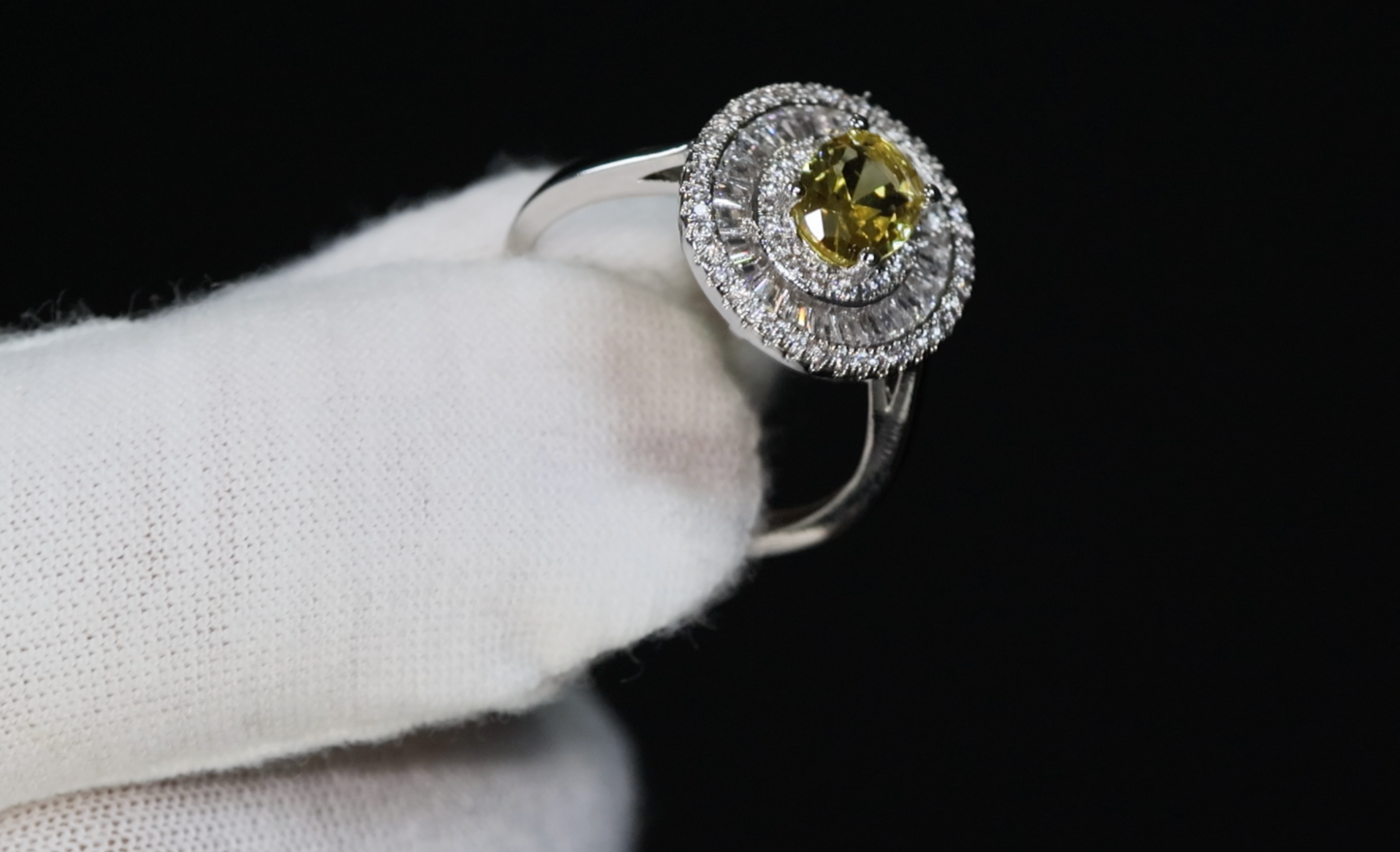 Yellow Diamond Ring | Yellow Diamond Engagement Rings | Womens yellow oval diamond ring