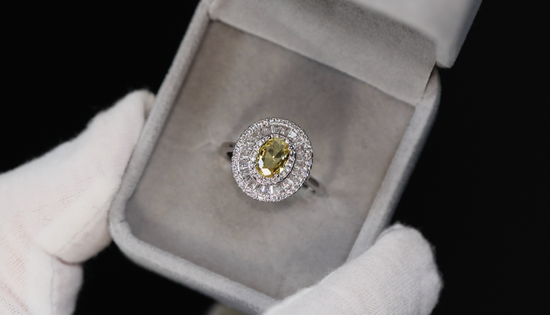 Yellow Diamond Ring | Yellow Diamond Engagement Rings | Womens yellow oval diamond ring