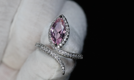 Pink Diamond Marquise Ring | Marquise Diamond Ring | Pink Diamond Ring