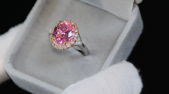 Womens Pink diamond Ring | Pink Oval Cut Diamond Ring