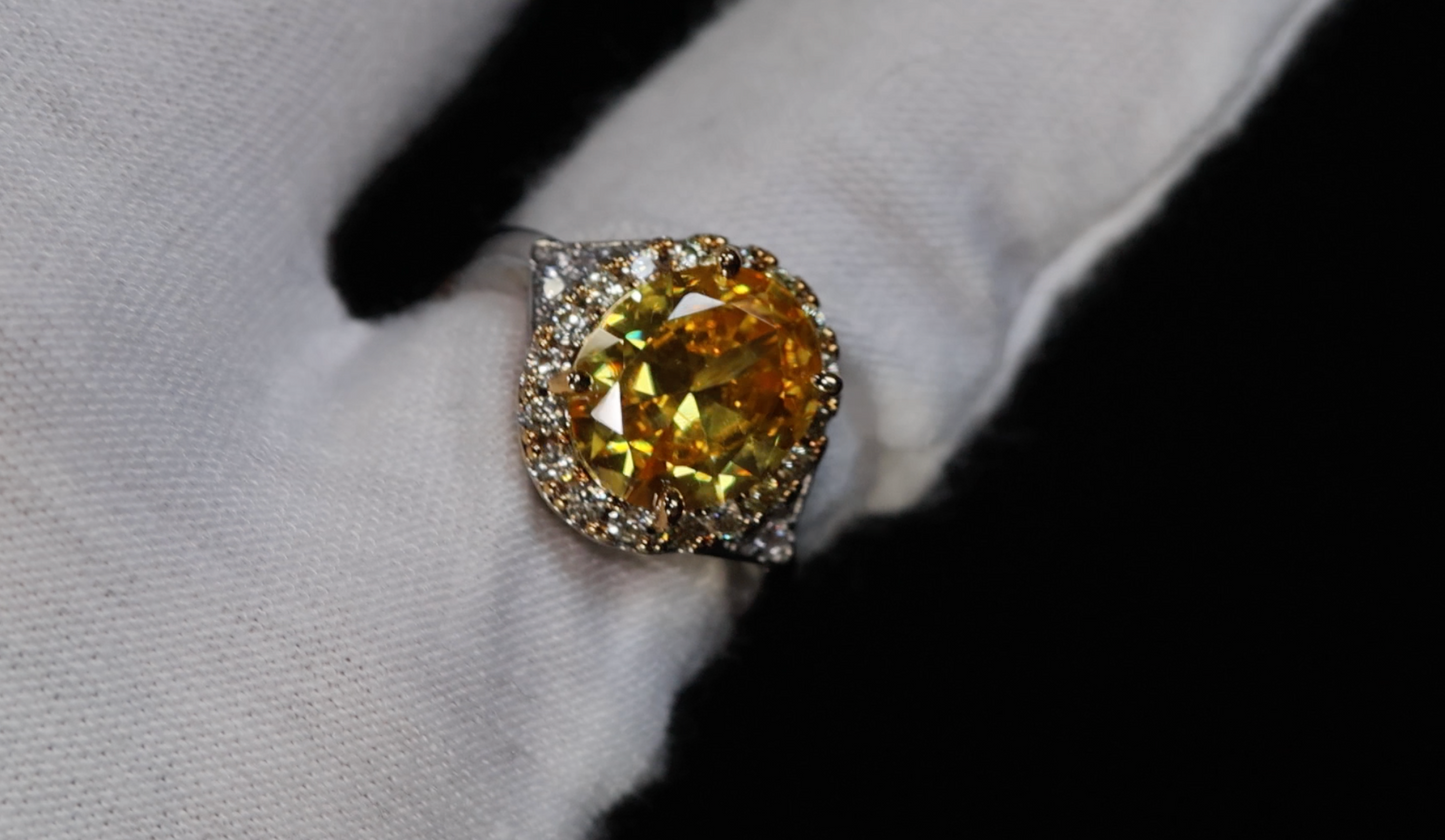 Yellow Diamond Ring | Yellow Oval Diamond Ring