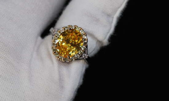 Yellow Diamond Ring | Yellow Oval Diamond Ring