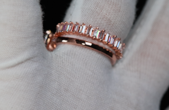 Rose Gold Wedding Ring Set