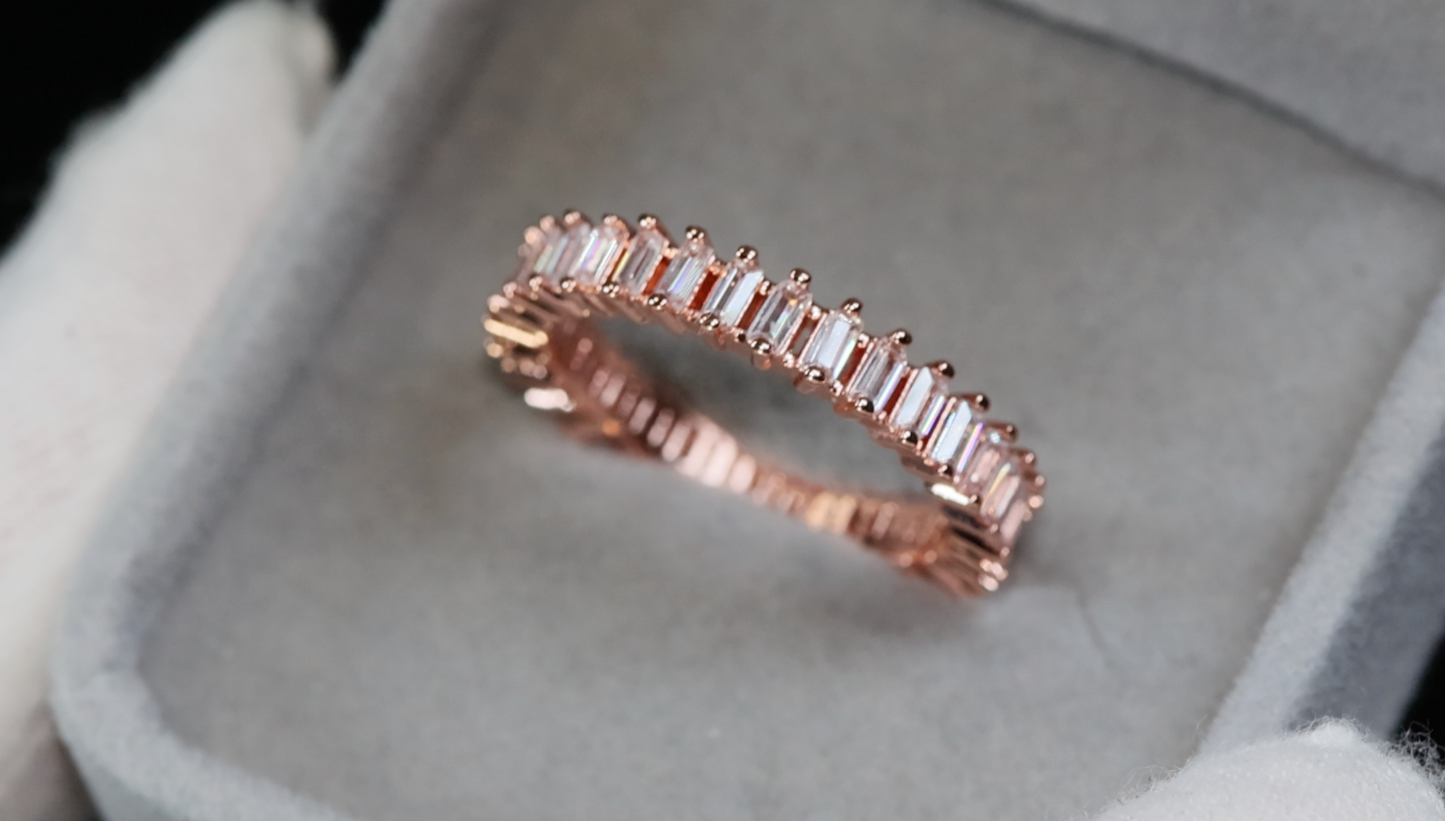 Womens Rose Gold Ring | Rose Gold Wedding Ring Set