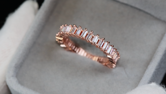 Womens Rose Gold Ring | Rose Gold Wedding Ring Set