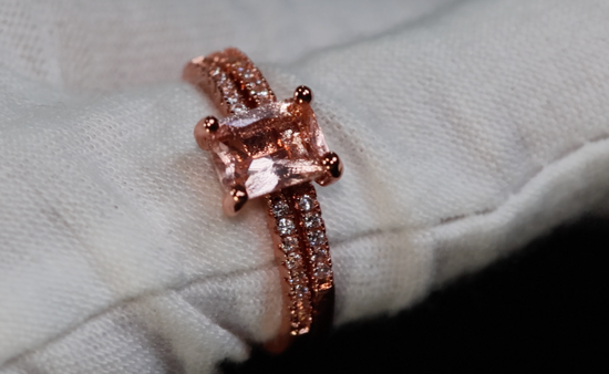 Womens Rose Gold Ring | Rose Gold Engagement Ring | Rose Gold Wedding Ring Set