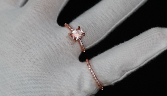 Womens Rose Gold Ring | Rose Gold Engagement Ring | Rose Gold Wedding Ring Set