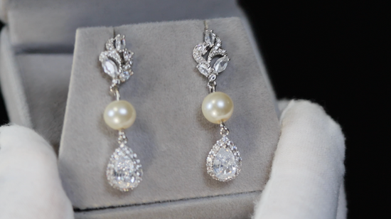 Pearl Earrings | Silver Pearl Earrings | Womens Pearl Earrings