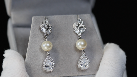 Pearl Earrings | Silver Pearl Earrings | Womens Pearl Earrings