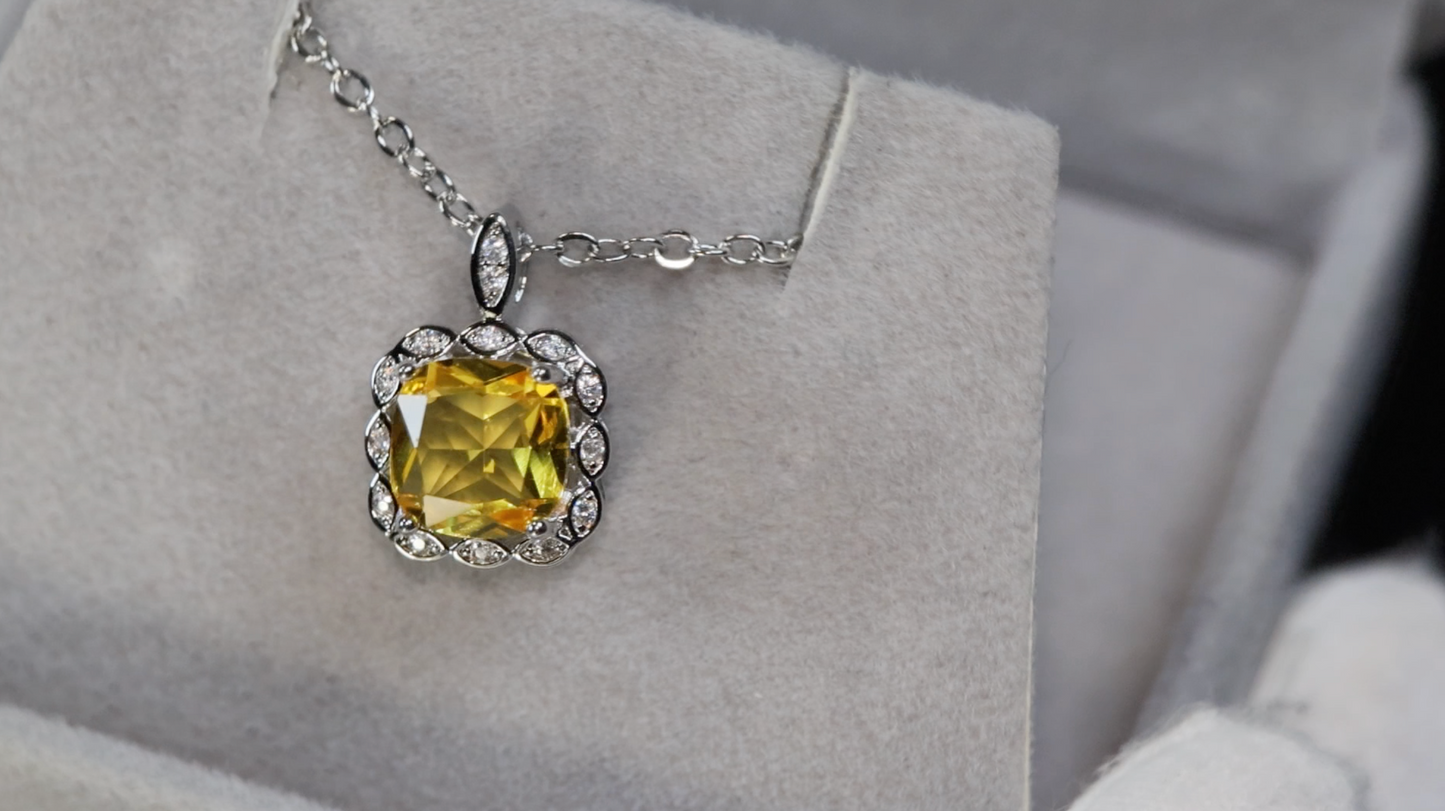 Yellow Diamond Pendant | Womens Yellow Diamond Pendant