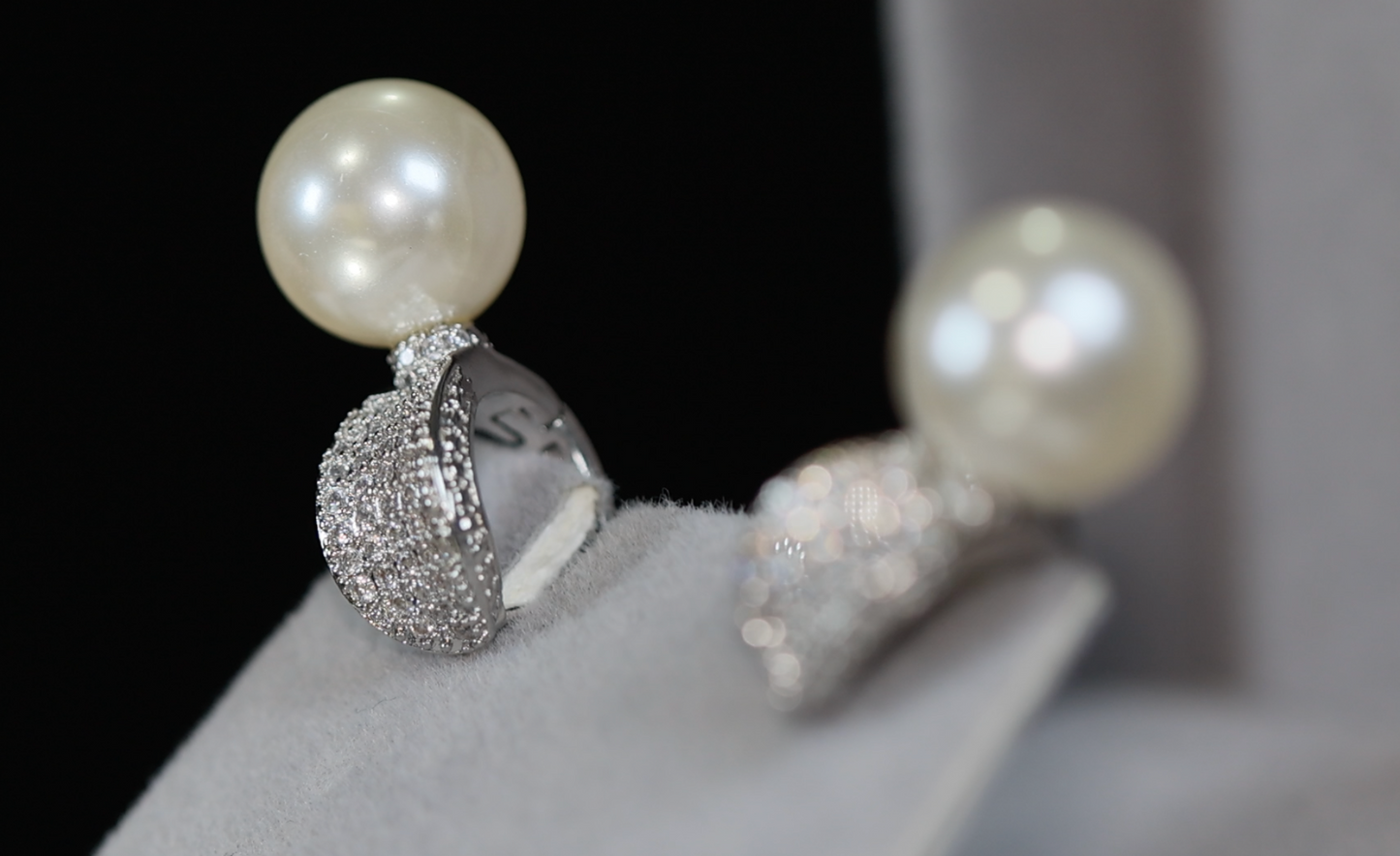 Pearl Earrings | Diamond Pearl Earrings | Womens Pearl Earrings