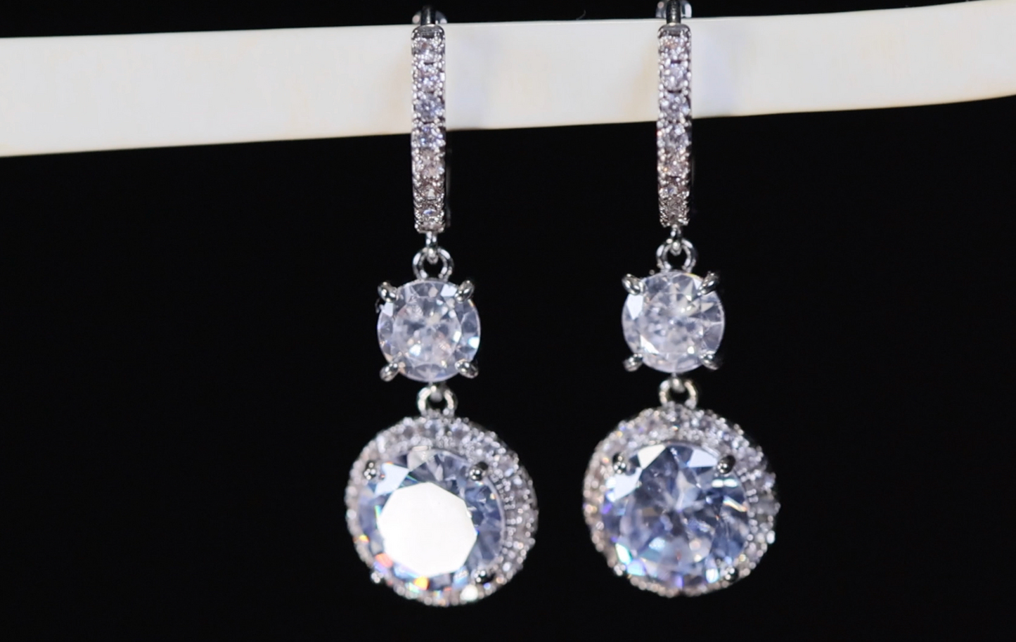 Womens Diamond Earrings | Womens Silver Diamond Earrings