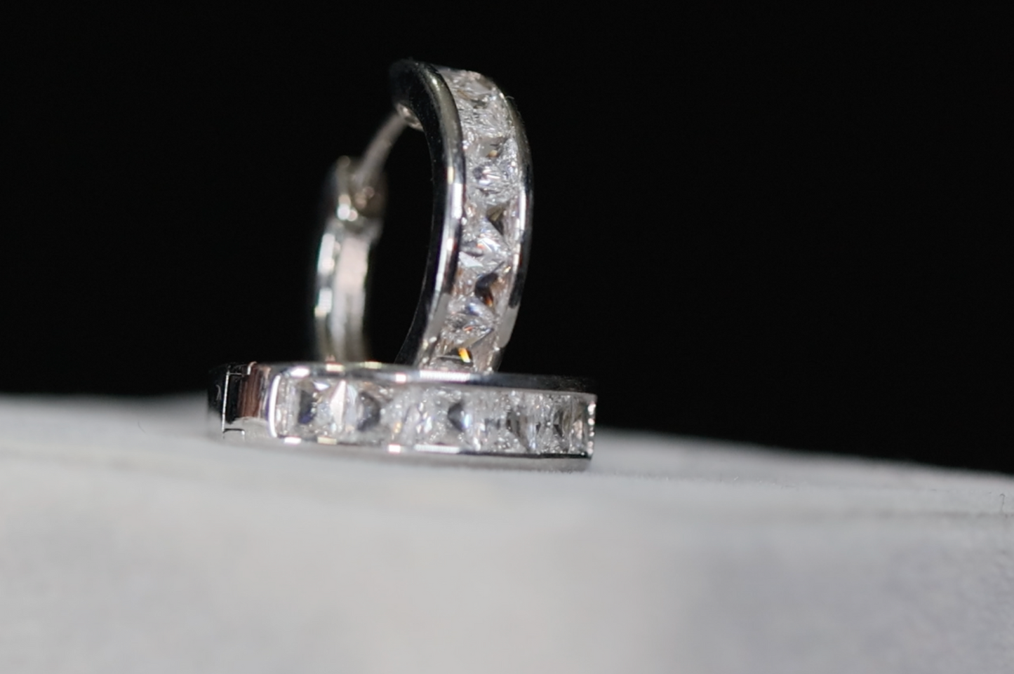 Mens Diamond Hoop Earrings