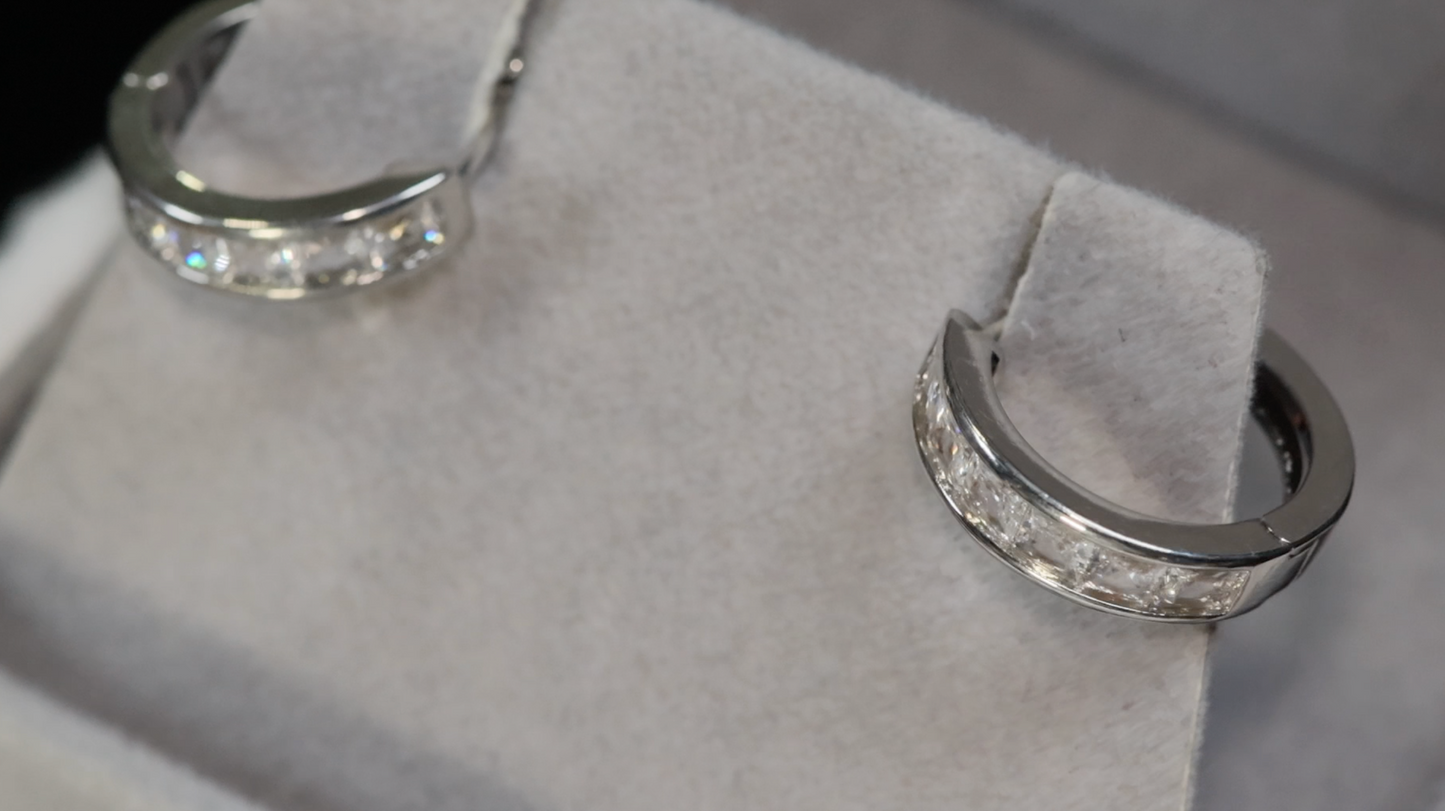 Mens Diamond Hoop Earrings | Womens Hoop Earrings | Iced Out Hoop Earrings