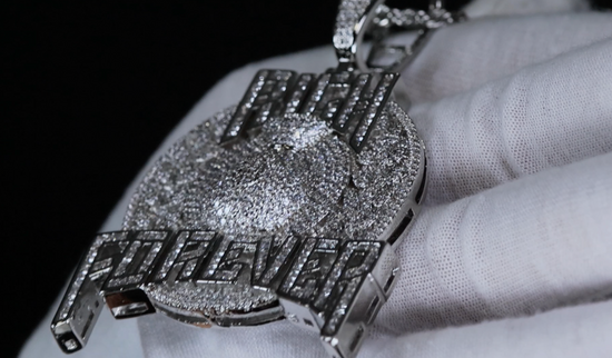 Rich Forever Pendant | Iced Out Diamond Pendant | Diamond Hip Hop Pendant