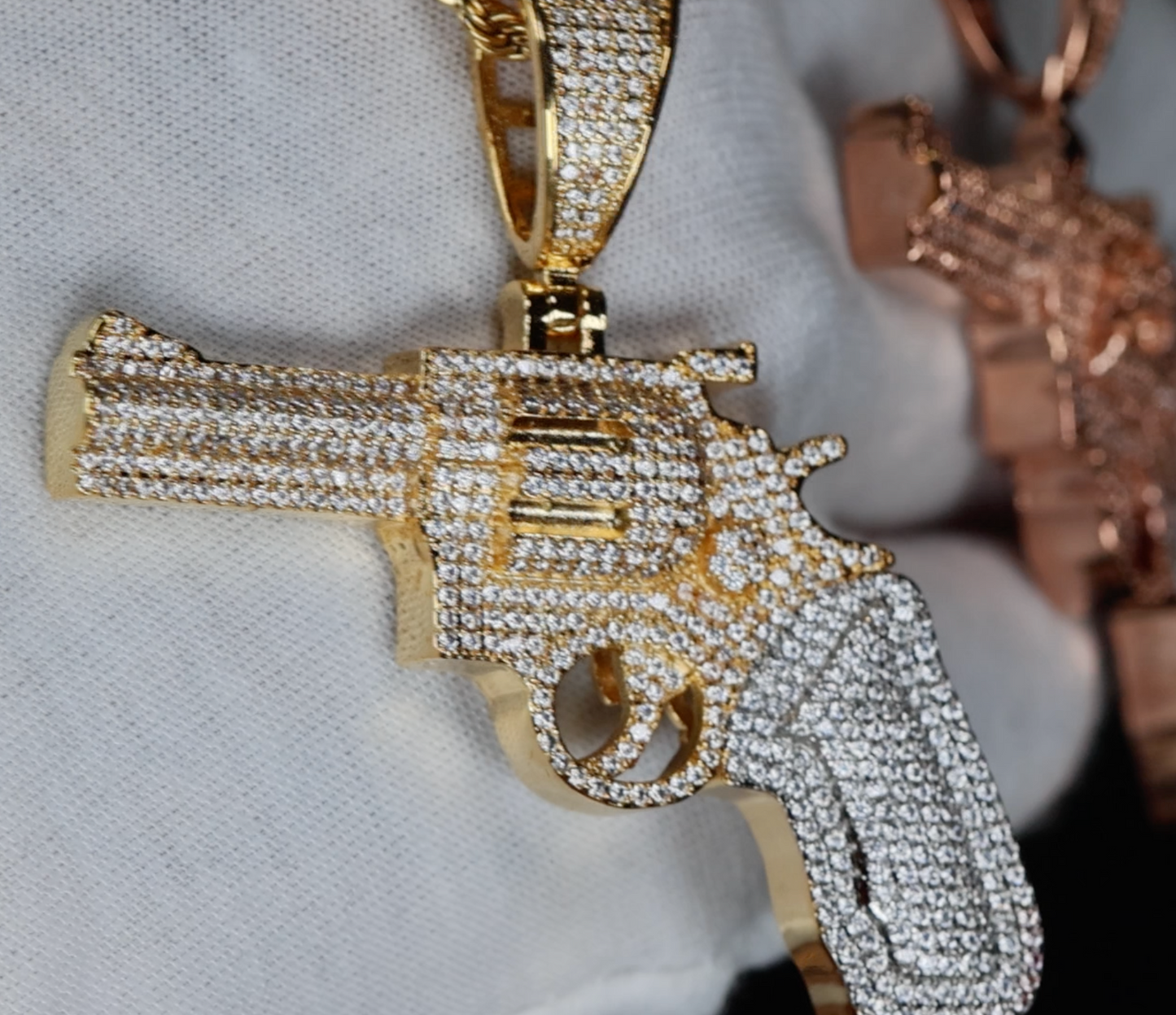 Diamond Pistol Pendant