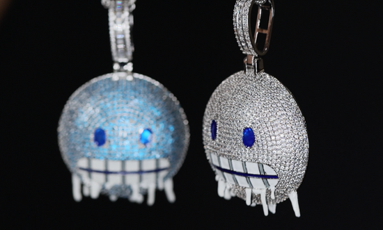 Iced Out Pendant | Diamond Emoji Pendant | Emoji Pendant