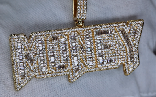 Hip Hop Jewellery | Iced Out Money Pendant | Hip Hop Pendant