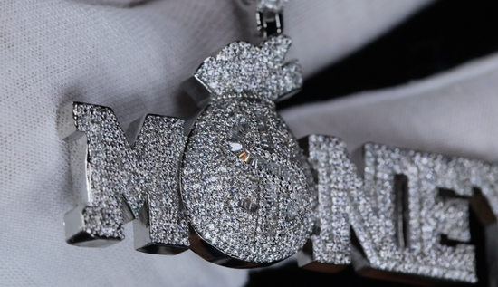 Money Bag Pendant | Iced Out Pendant | Diamond Hip Hop Pendant