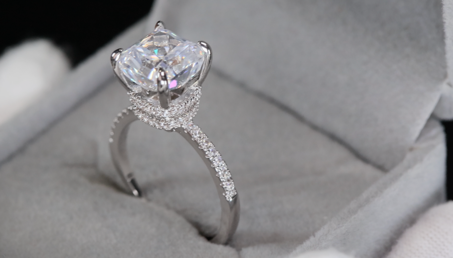 Womens Diamond Ring | Crushed Diamond Engagement Ring