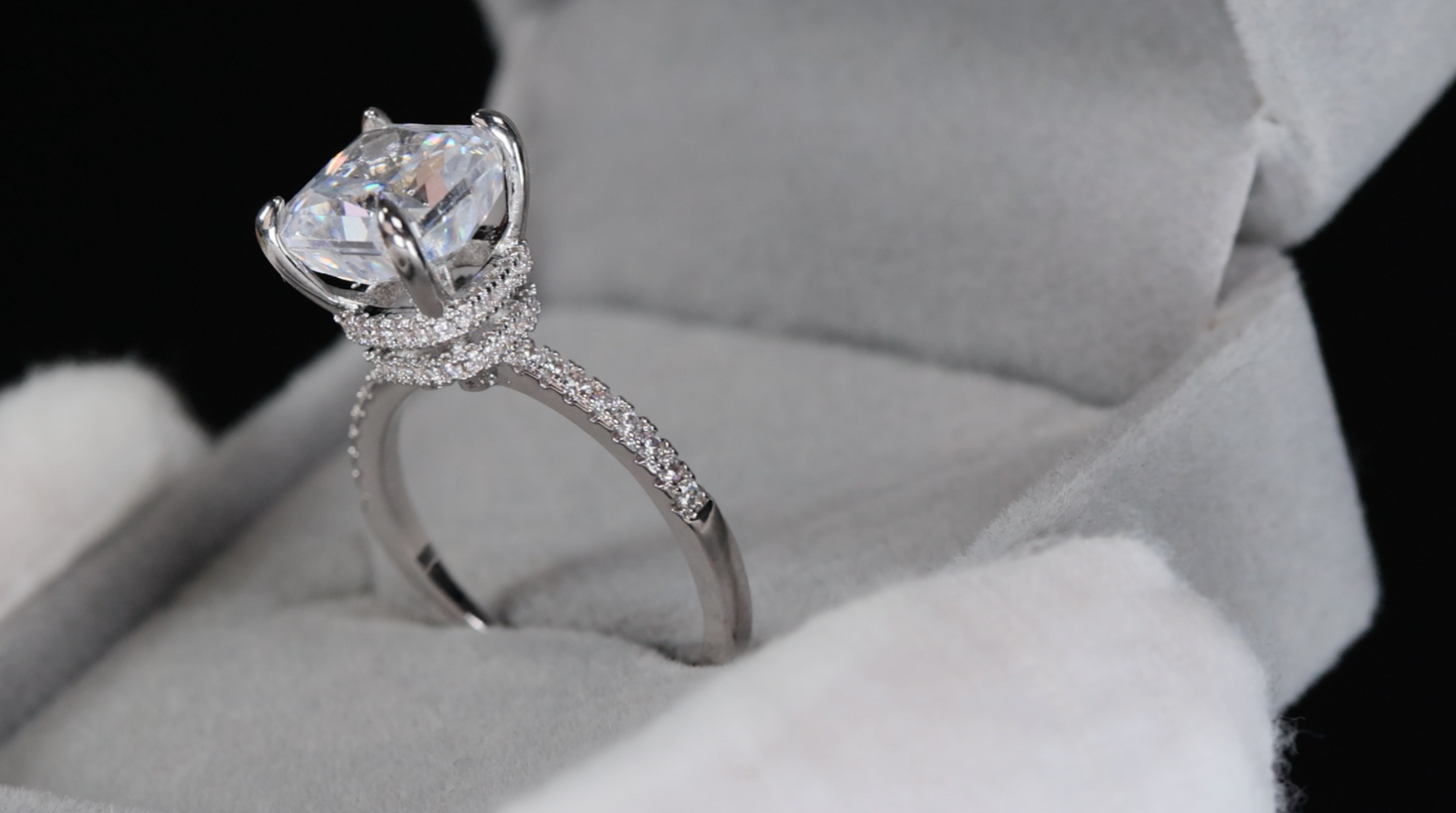 Womens Diamond Ring | Crushed Diamond Engagement Ring