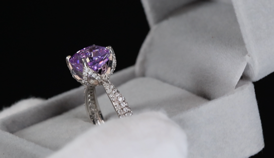 Purple Diamond Ring | Womens Big Purple Diamond Ring