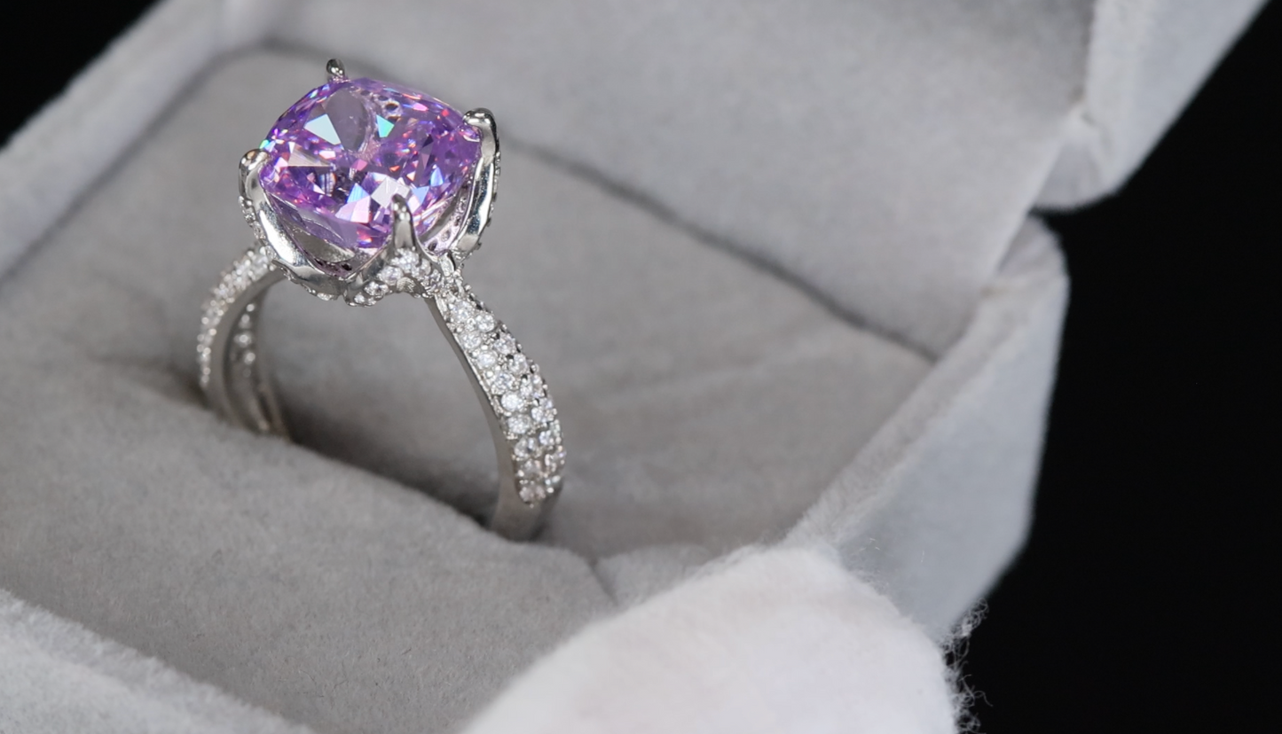 Purple Diamond Ring