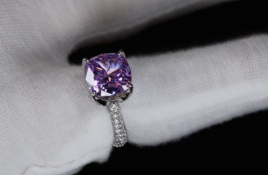 Purple Diamond Ring | Womens Big Purple Diamond Ring