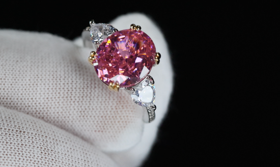 Pink Diamond Ring | Pink Oval Diamond Ring