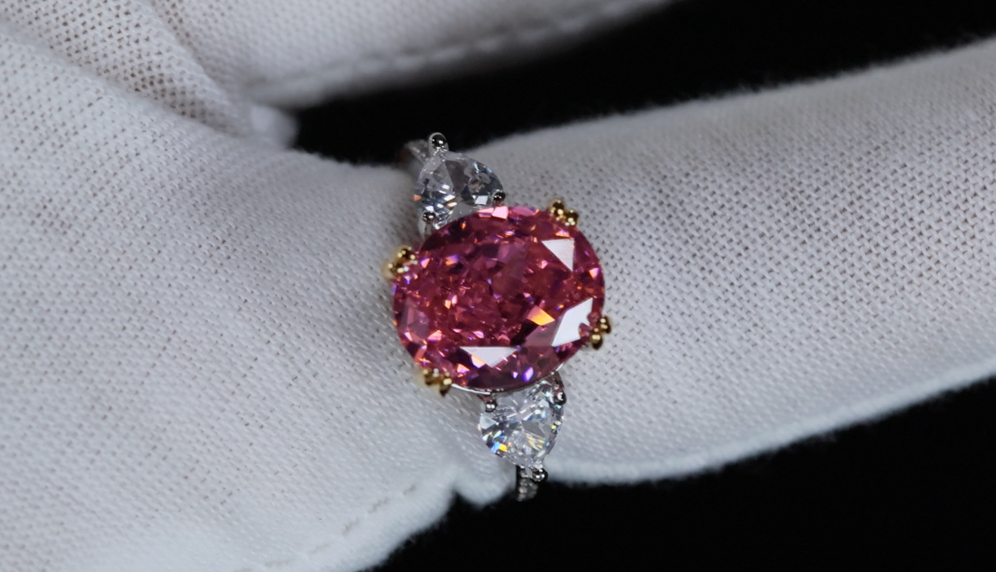 Pink Diamond Ring | Pink Oval Diamond Ring