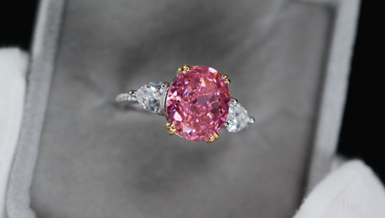 Pink Diamond Ring | Pink Oval Diamond Ring