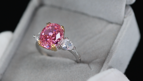 Pink Diamond Ring | Pink Oval Diamond Ring