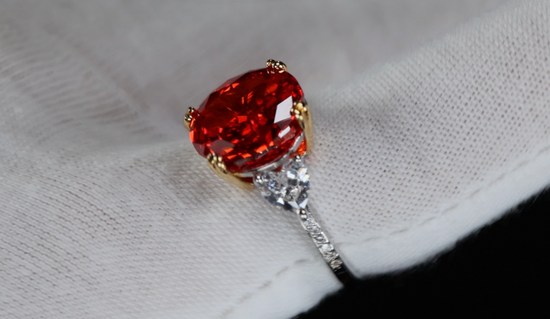 Red Diamond Ring | Red Oval Diamond Ring