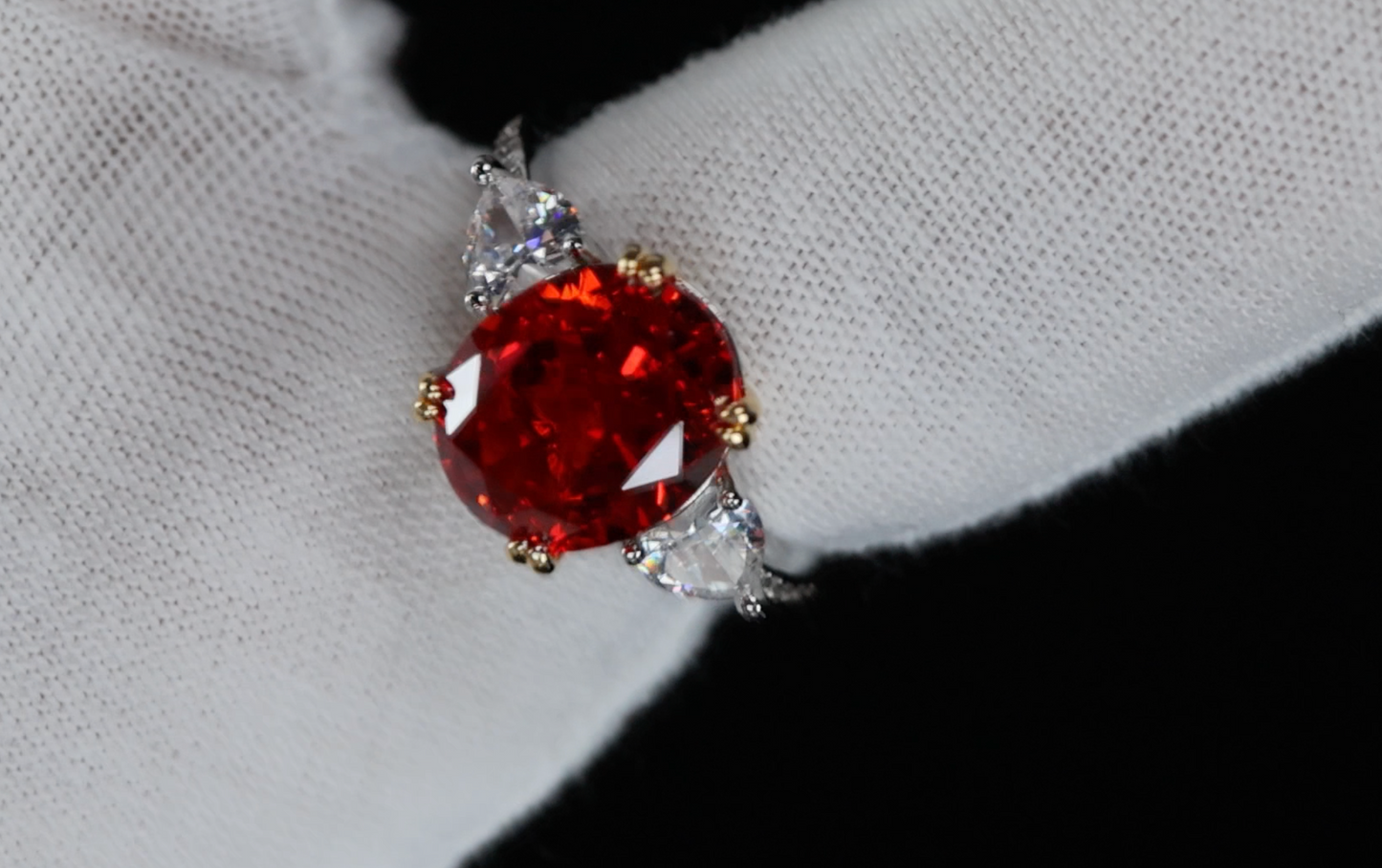 Red Diamond Ring | Red Oval Diamond Ring