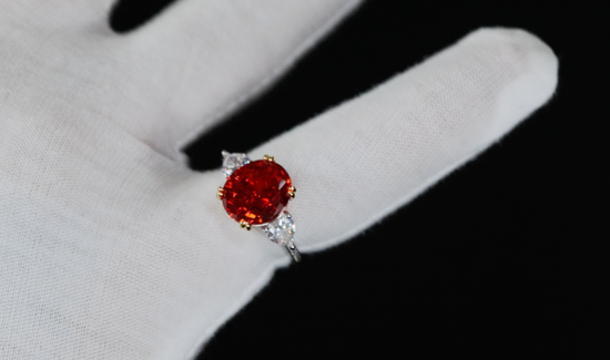 Red Diamond Ring | Red Oval Diamond Ring