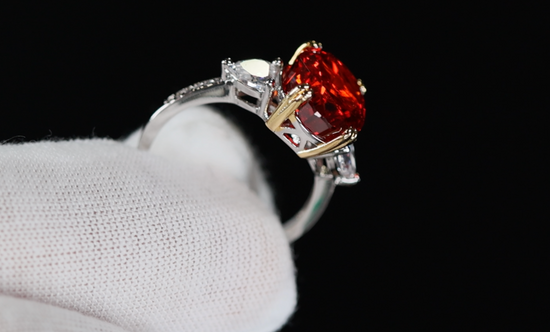 Red Diamond Ring | Red Oval Diamond Ring