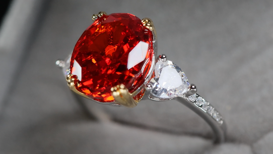 Red Diamond Ring | Red Oval Diamond Ring