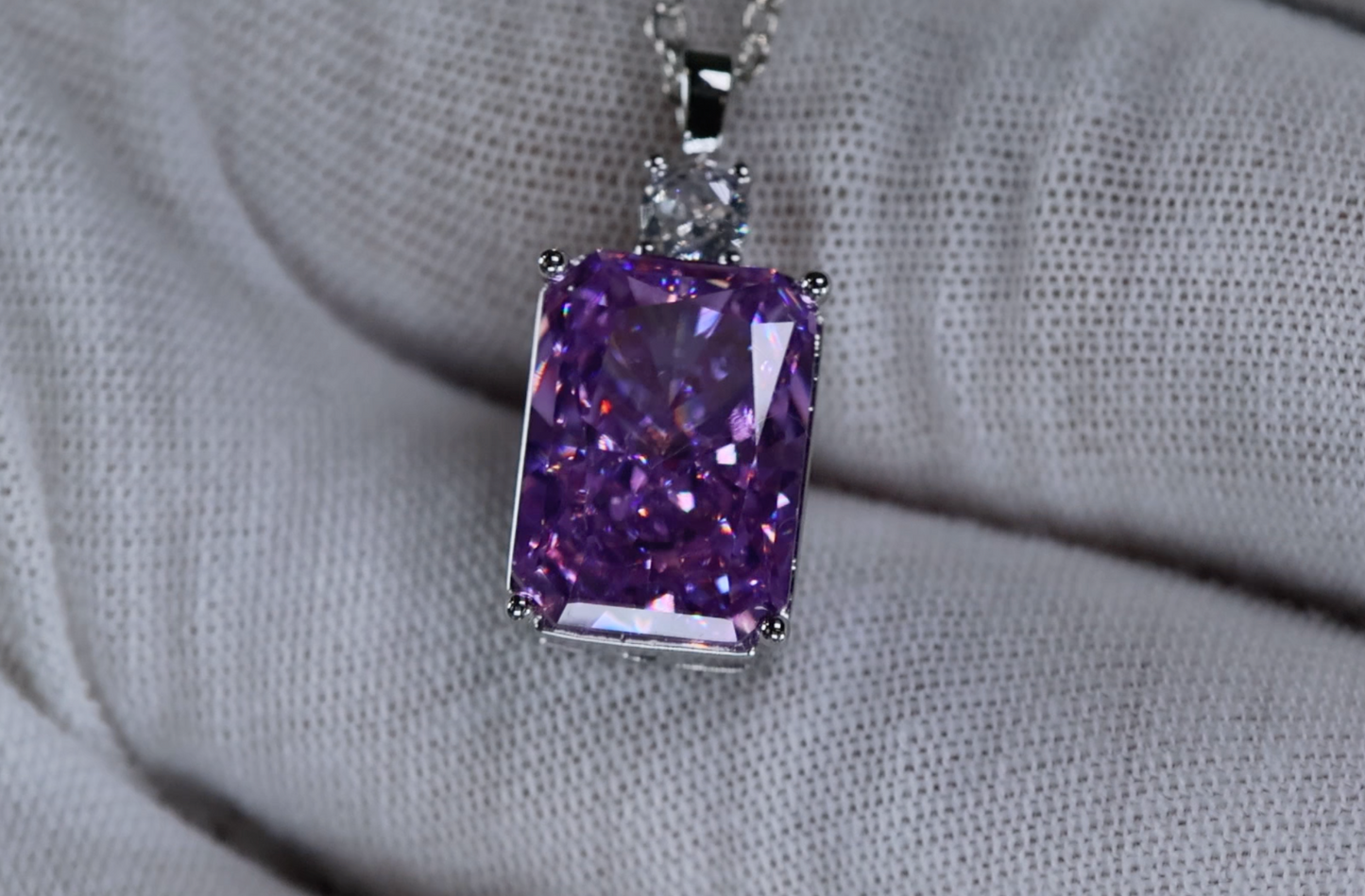 Purple Diamond Pendant