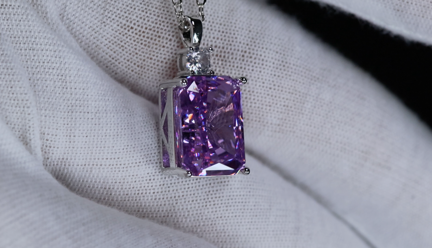 Purple Diamond Pendant