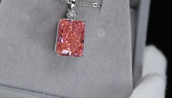 Peach Diamond Pendant | Pink Diamond Pendant