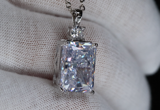 Womens Diamond Pendant | Crushed Diamond Pendant | Wedding Pendant