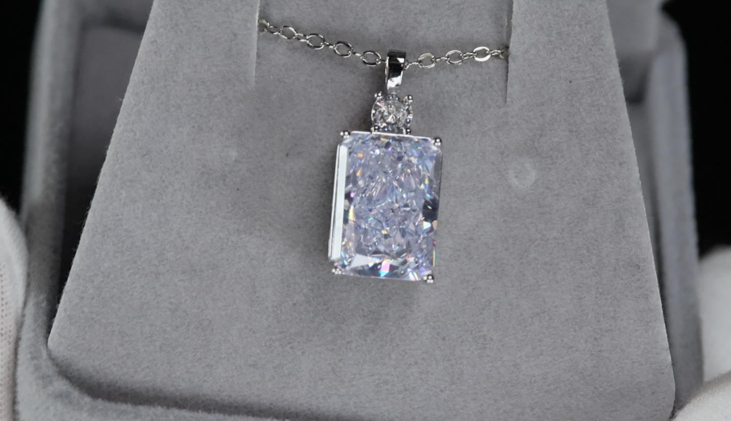 Womens Diamond Pendant | Crushed Diamond Pendant | Wedding Pendant