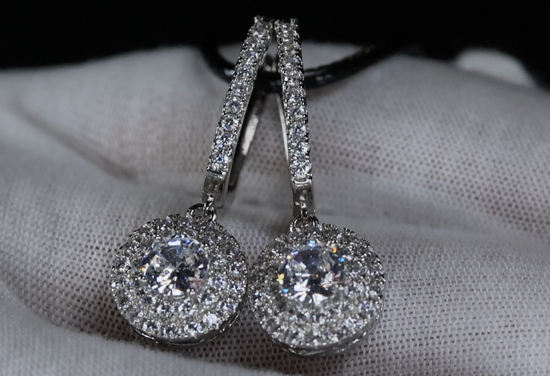 Womens Diamond Earrings | Classy Diamond Earrings | Womens Hoop Earrings