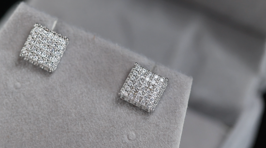 Diamond Ear Studs | Iced Out Ear Studs | Mens Diamond Ear Studs