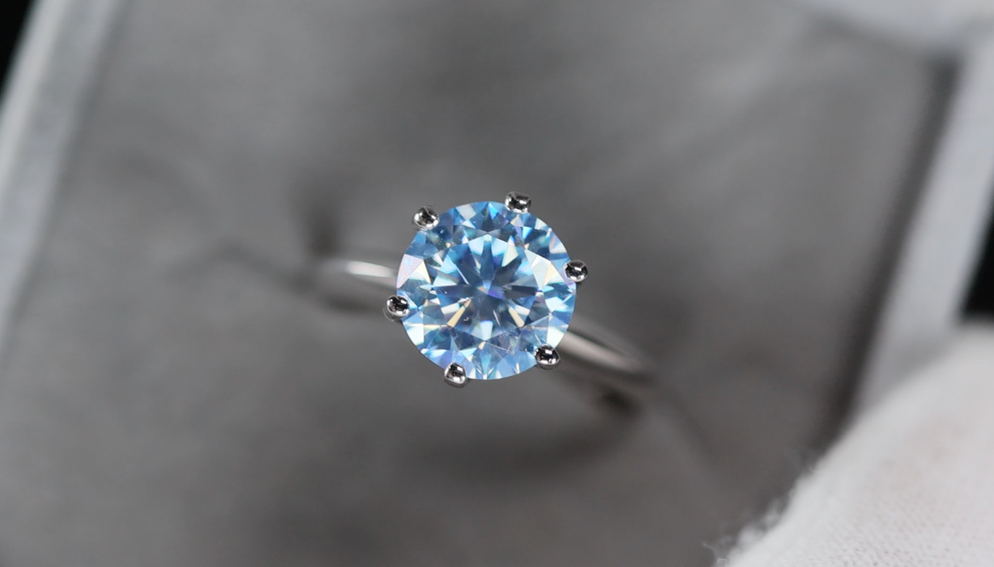 Blue Lab Diamond Ring