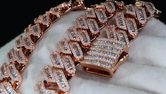 Rose Gold Cuban Link Chain | Mens Cuban Chain | Hip Hop Chain