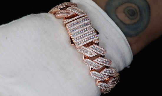 Mens Rose Gold Cuban Link Bracelet | Rose Gold Cuban Bracelet